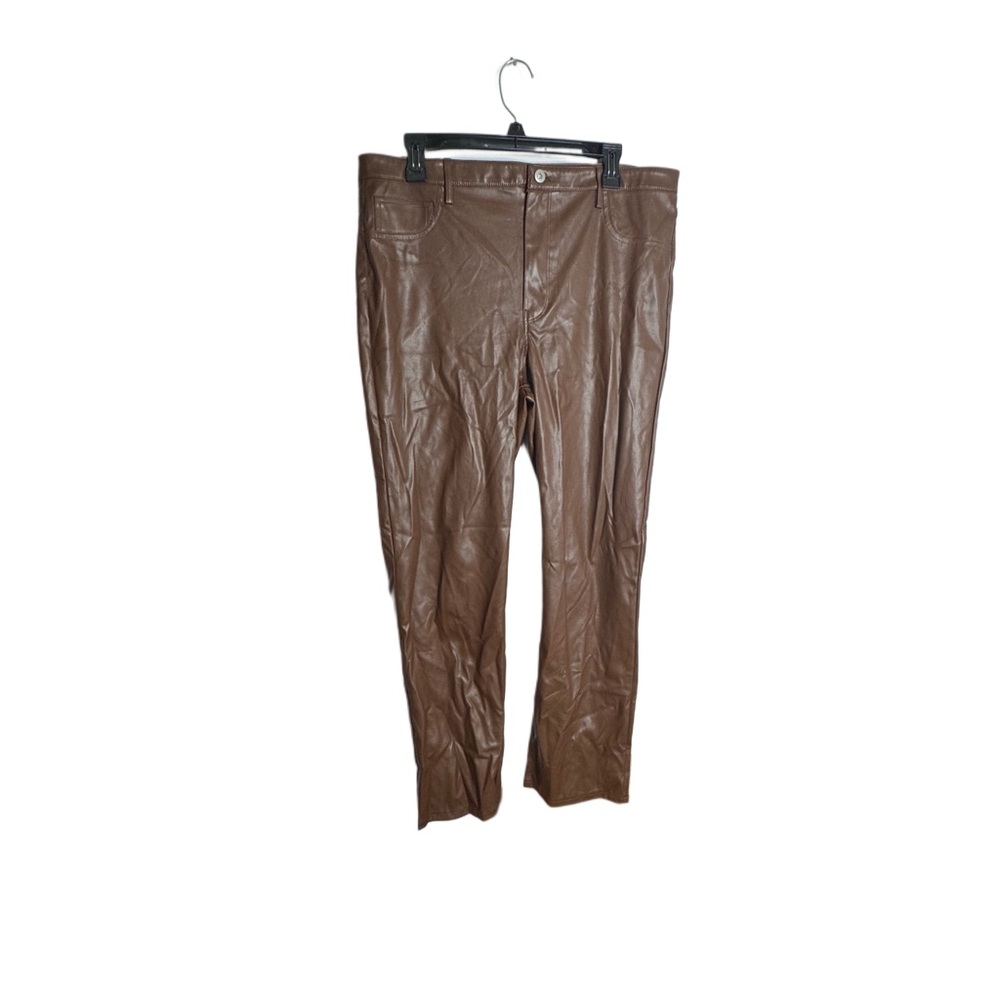 No Boundaries Women's Brown Faux Leather Pants